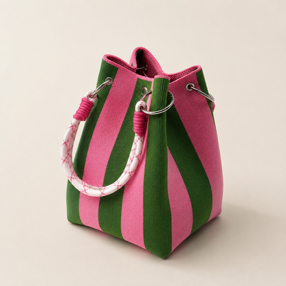 Boho Woven Bucket Bag