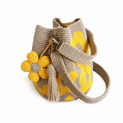Handmade Crochet Flower Tote